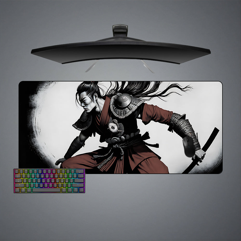 Allleftout Samurai Trainee Design M-Xxl Size Gaming Mouse Pad, Computer Desk Mat