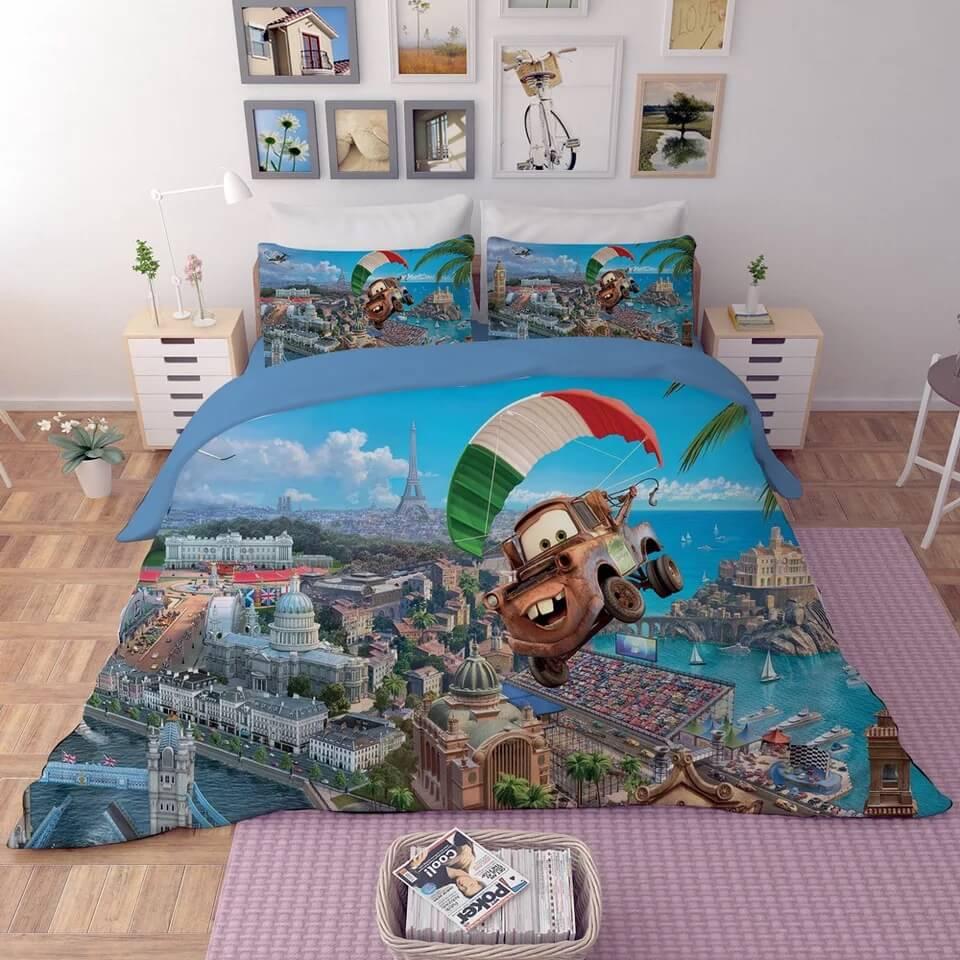 Movie Cars Lightning McQueen #2 Duvet Cover Quilt Cover Pillowcase Bedding Set