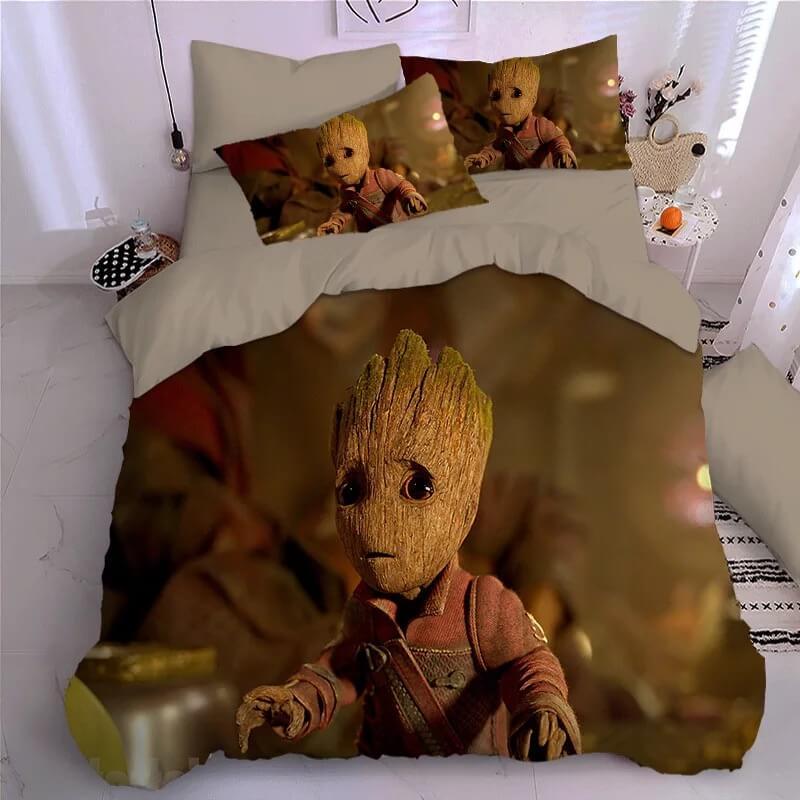 Guardians of the Galaxy Groot Star Lord Rocket #5 Duvet Cover Quilt Cover Pillowcase Bedding Set
