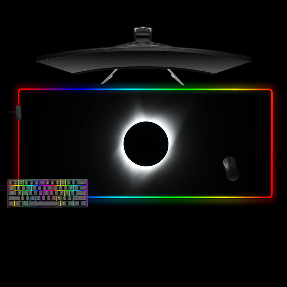 Allleftout Lunar Eclipse Design Rgb Gaming Mouse Pad, Computer Desk Mat