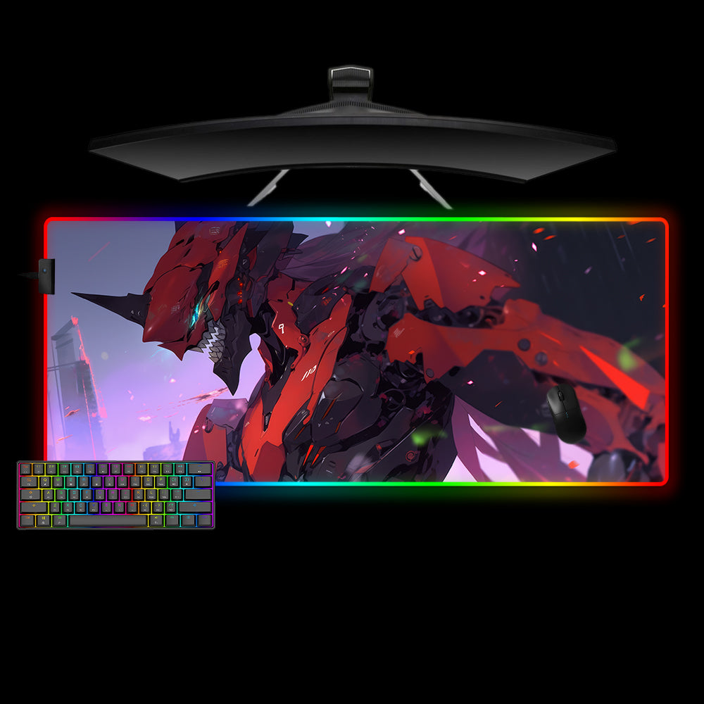 Allleftout Evangelion Unit 01 Design M-Xxl Size Rgb Gaming Mouse Pad, Computer Desk Mat