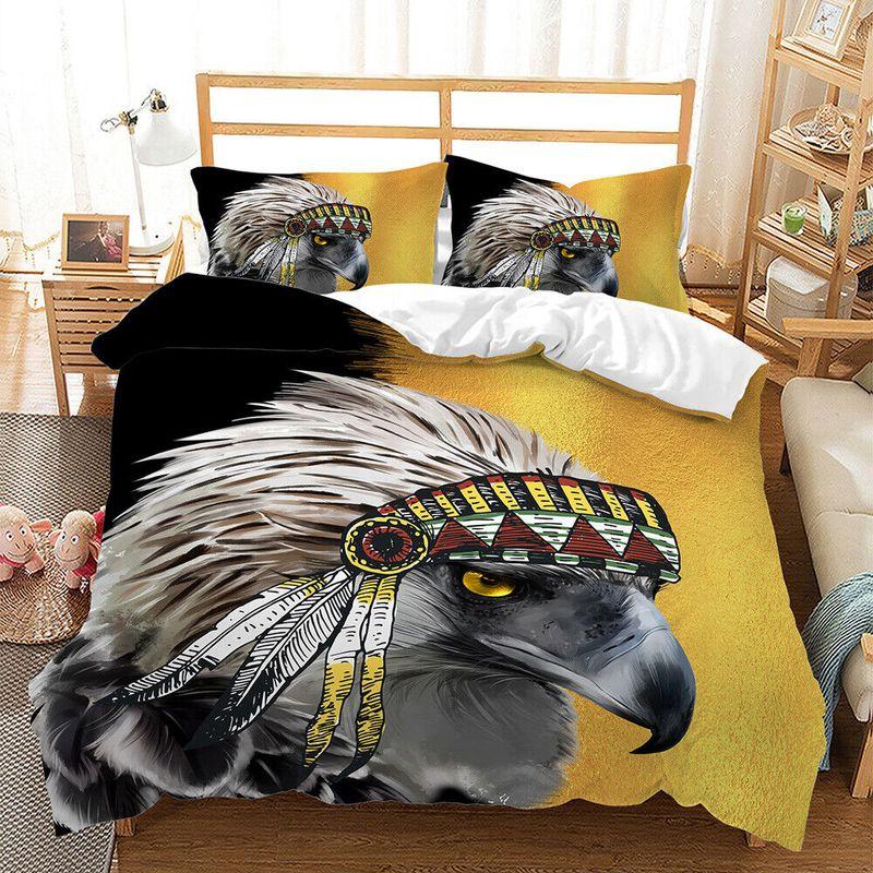 Native American Eagl3 Bedding Set Animal Falcon Duvet Cover Family Gift