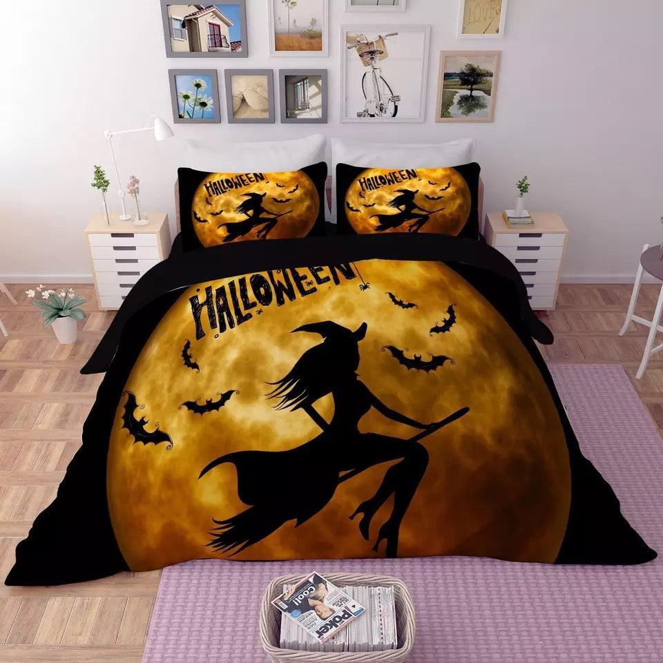 Halloween Horro Pumpkin Ghost  #5 Duvet Cover Quilt Cover Pillowcase Bedding Set Bed