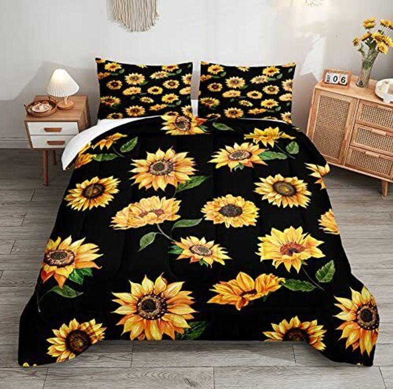 Sunflower Bedding Set Sunflower Pattern Duvet Cover Sunflower Lover Gift