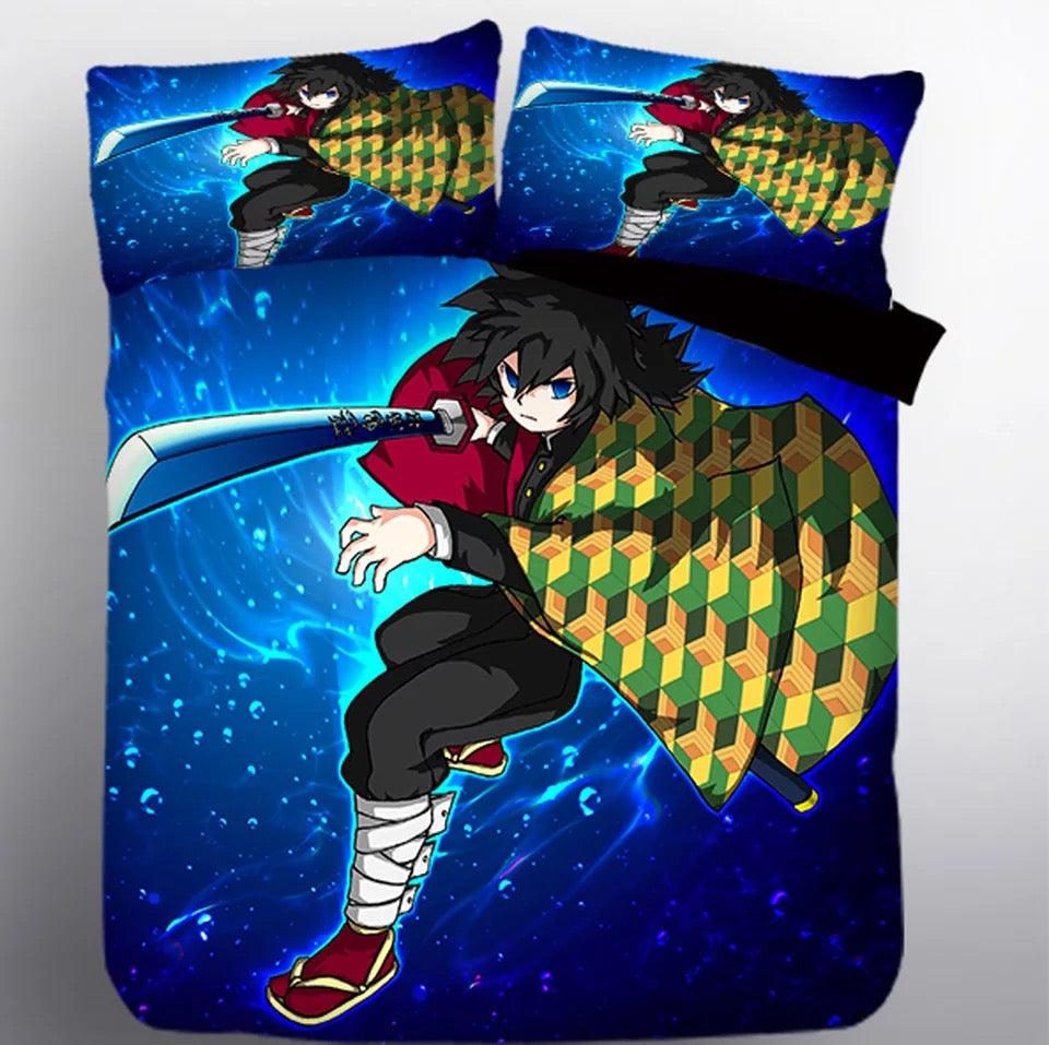Demon Slayer Kimetsu No Yaiba Tomioka Giyuu  #8 Duvet Cover Quilt Cover Pillowcase Bedding Set Bed