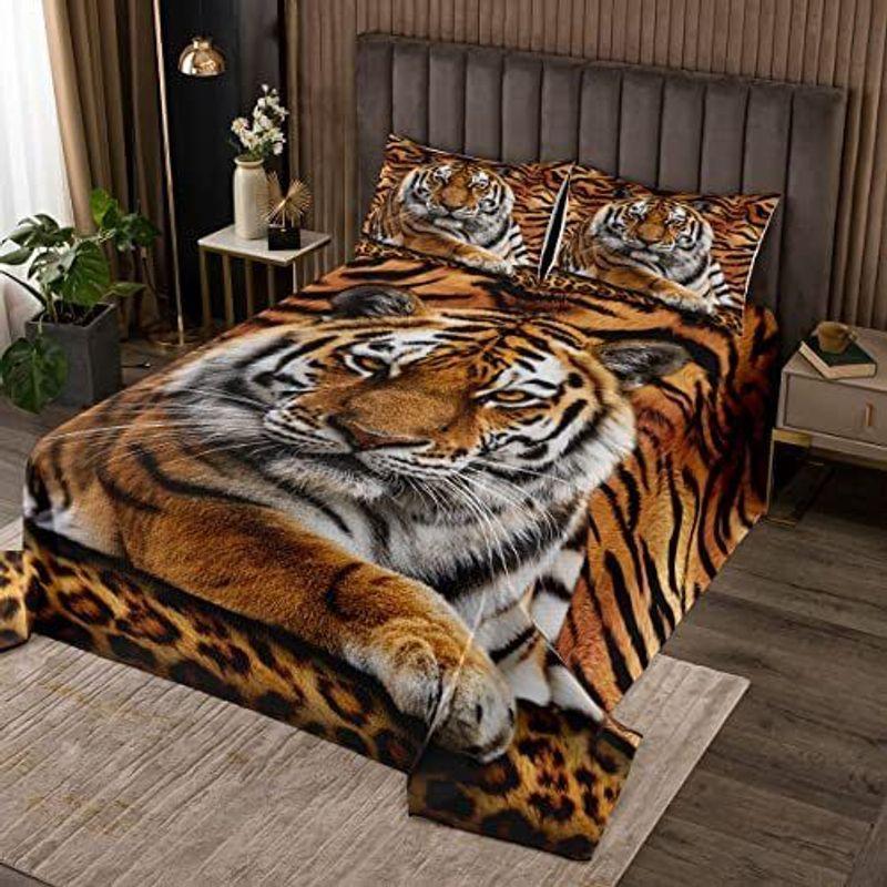 Tiger 3D Print Bedding Set Wild Tiger Tiger Lover Gift