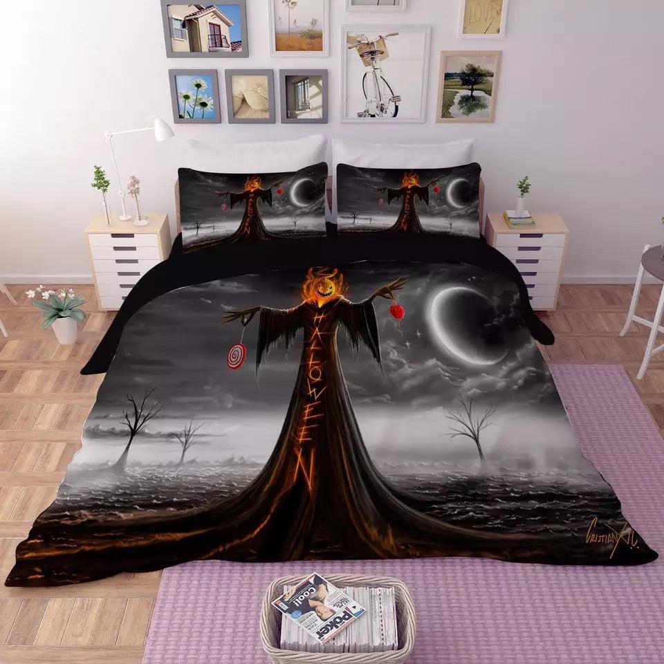 Halloween Horro Pumpkin Ghost  #4 Duvet Cover Quilt Cover Pillowcase Bedding Set Bed