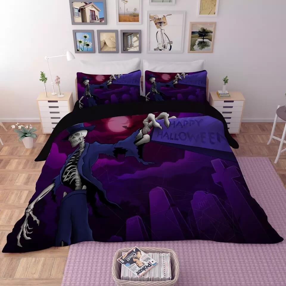 Halloween Horro Pumpkin Ghost  #11 Duvet Cover Quilt Cover Pillowcase Bedding Set Bed
