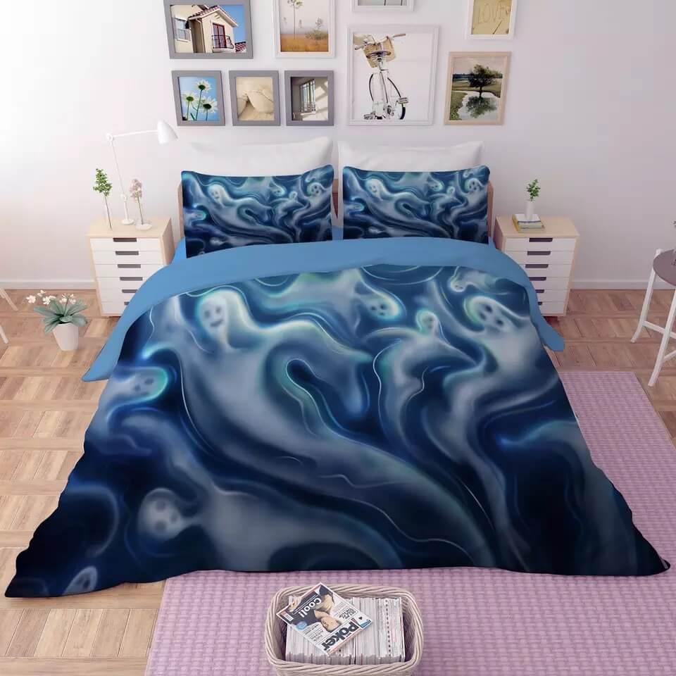 Halloween Horro Pumpkin Ghost  #21 Duvet Cover Quilt Cover Pillowcase Bedding Set Bed