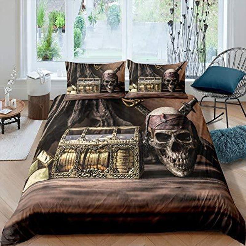 Sugar Skull Duvet Cover Skull Pattern Bedding Set Halloween Day Gift