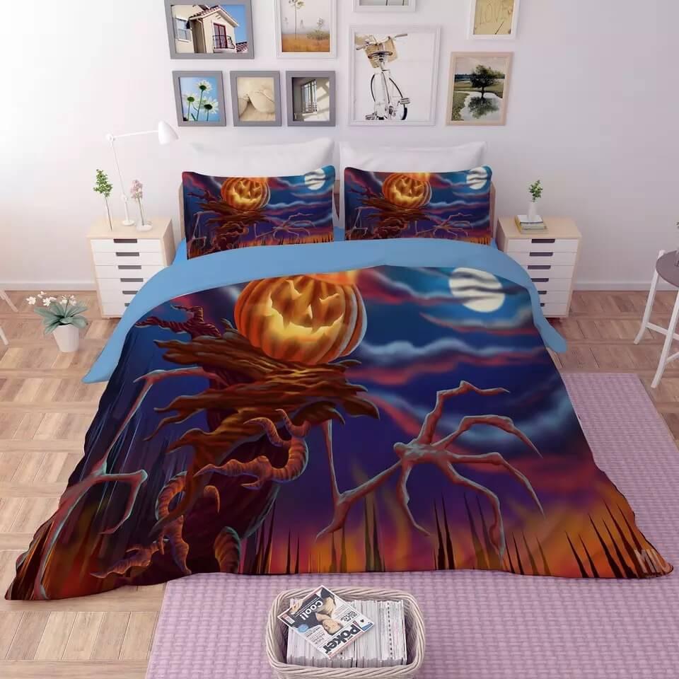 Halloween Horro Pumpkin Ghost  #22 Duvet Cover Quilt Cover Pillowcase Bedding Set Bed