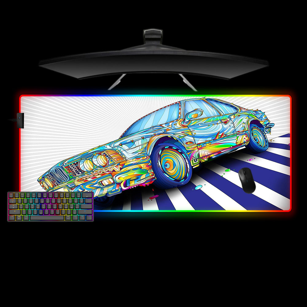 Allleftout Graffiti Car Design Rgb Gaming Mouse Pad, Computer Desk Mat