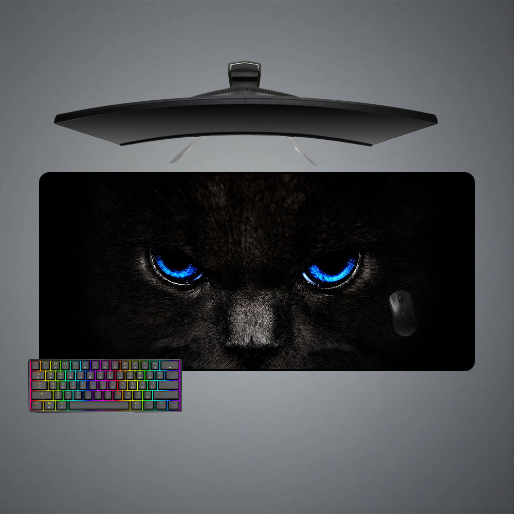 Allleftout Cat Blue Eyes Design Gaming Mouse Pad, Computer Desk Mat