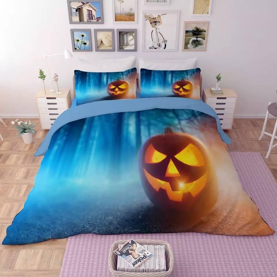 Halloween Horro Pumpkin Ghost  #27 Duvet Cover Quilt Cover Pillowcase Bedding Set Bed