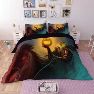 Halloween Horro Pumpkin Ghost  #31 Duvet Cover Quilt Cover Pillowcase Bedding Set Bed