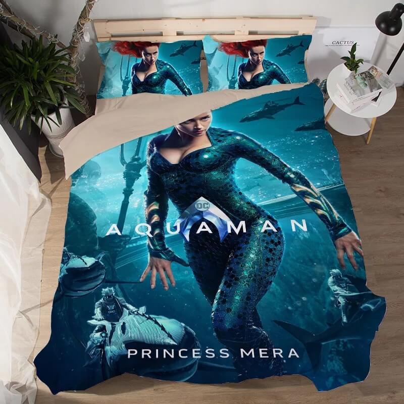 Aquaman Mera  #3 Duvet Cover Quilt Cover Pillowcase Bedding Set Bed