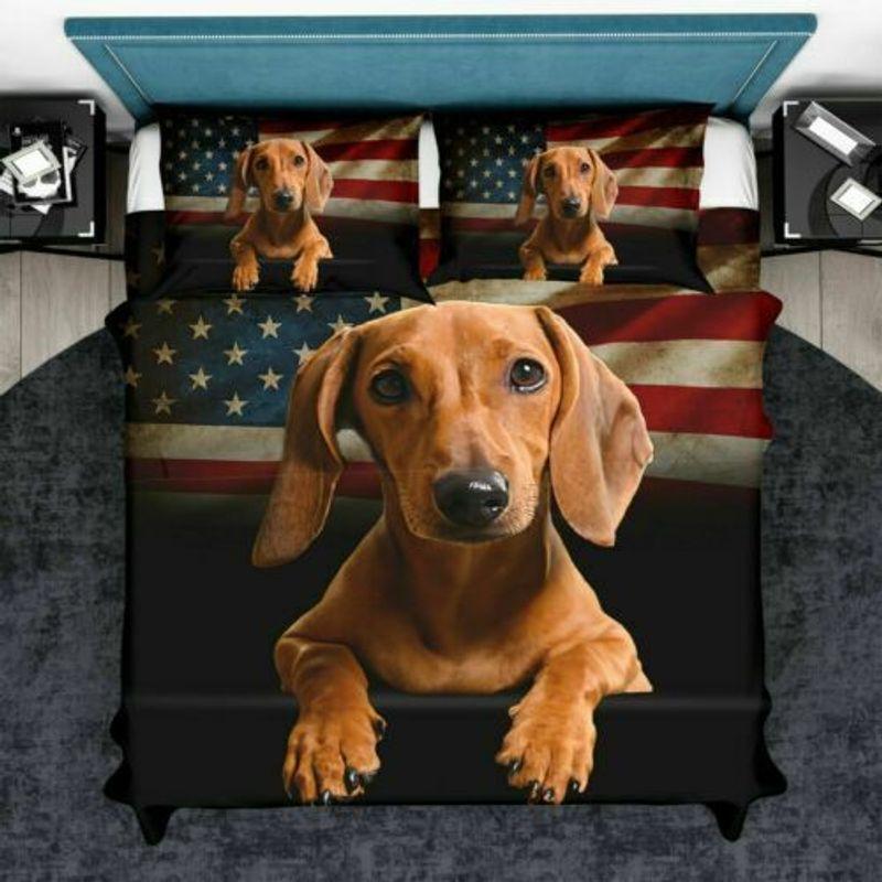 Dachshund American Flag Vintage Grunge Usa Flag Dog Lover Gift