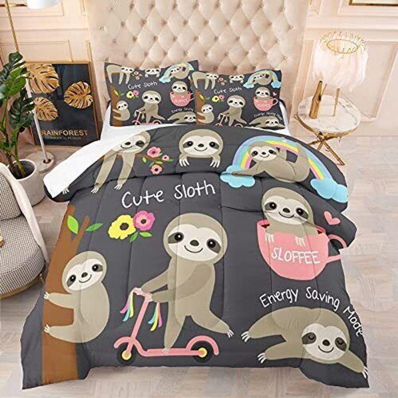 Sloth Cute Bedding Set Energy Saving Mode Sloth Cute Gift For Birthday