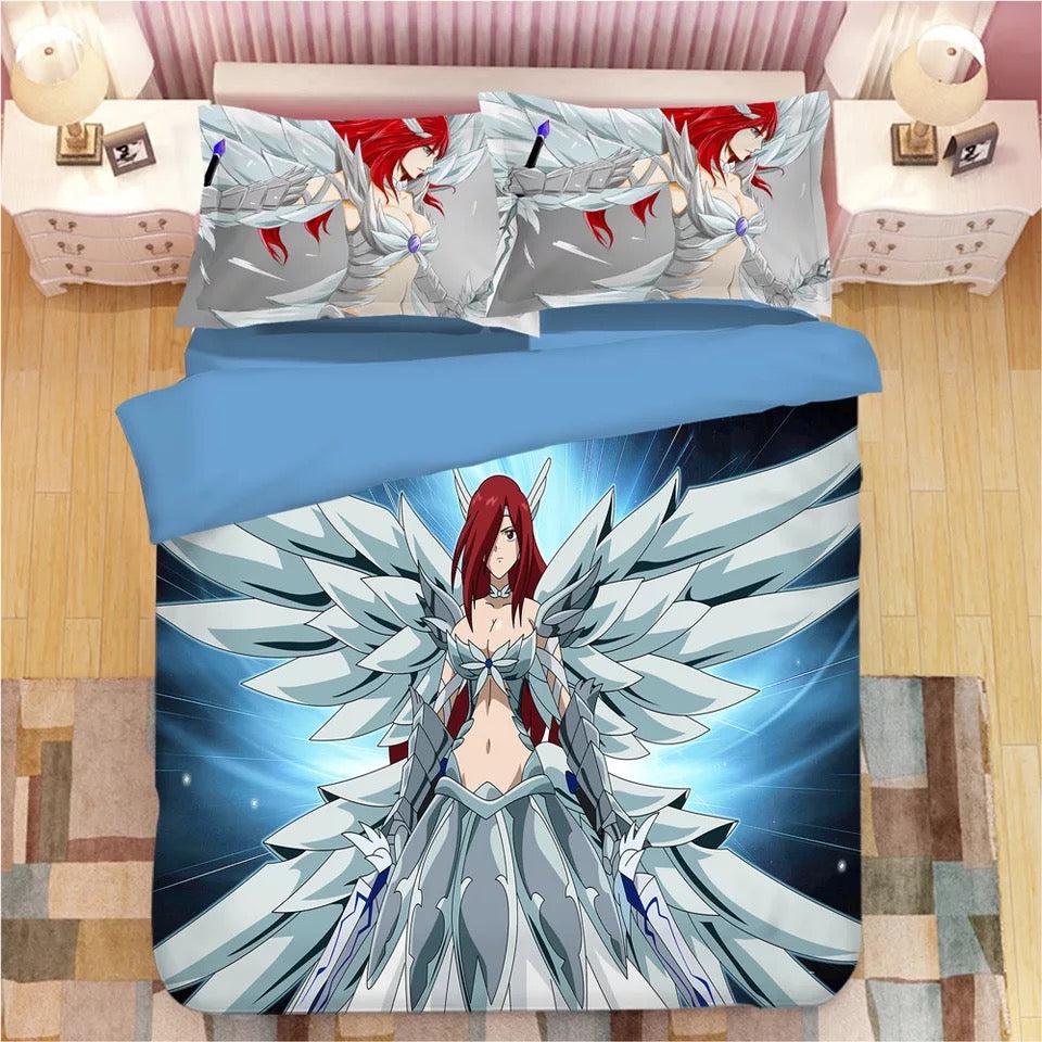 Fairy Tail Erza Scarlet  #13 Duvet Cover Quilt Cover Pillowcase Bedding Set Bed
