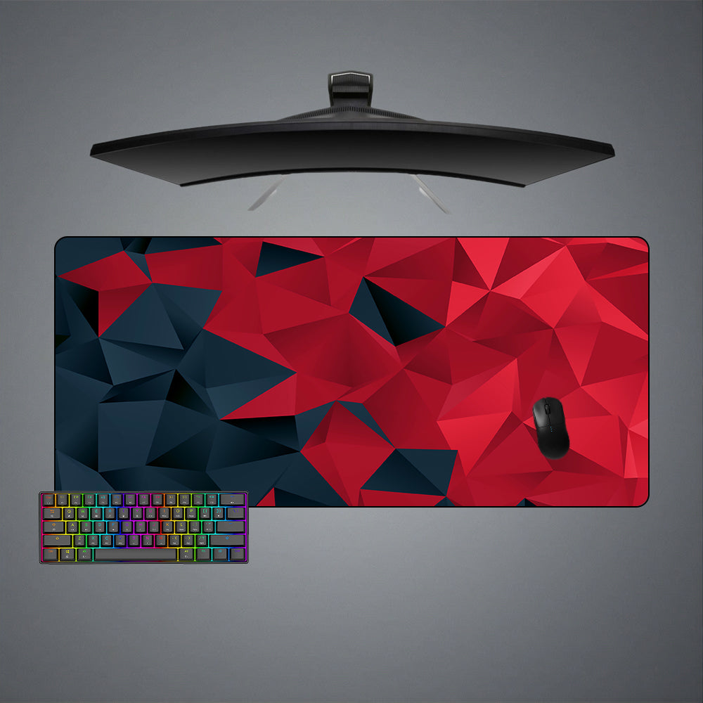 Allleftout Red And Blue Poly Design Gaming Mouse Pad, Computer Desk Mat