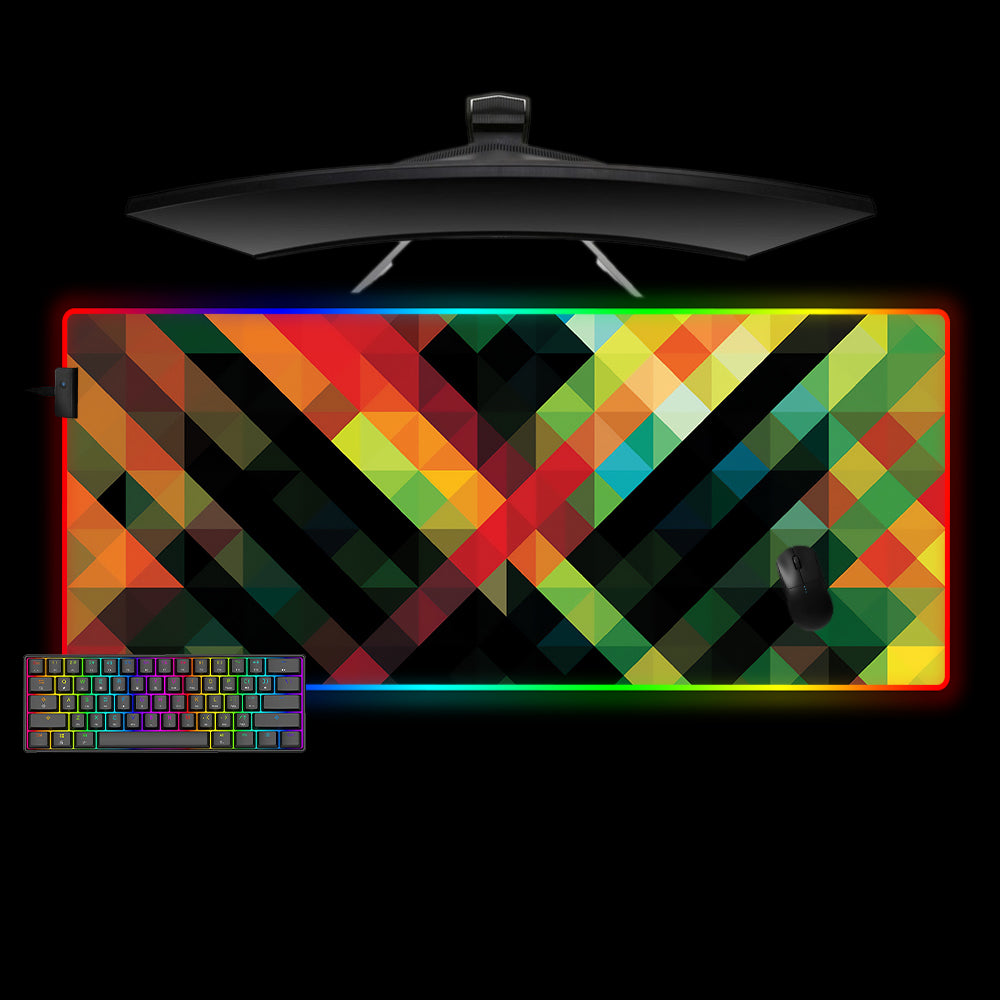 Allleftout Mozaik Design Rgb Gaming Mouse Pad, Computer Desk Mat
