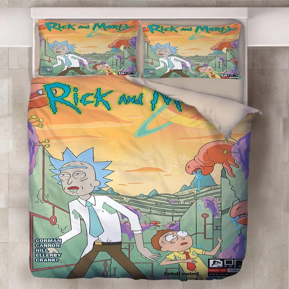 Rick And Morty  #7 Duvet Cover Quilt Cover Pillowcase Bedding Set Bed Home Decor
