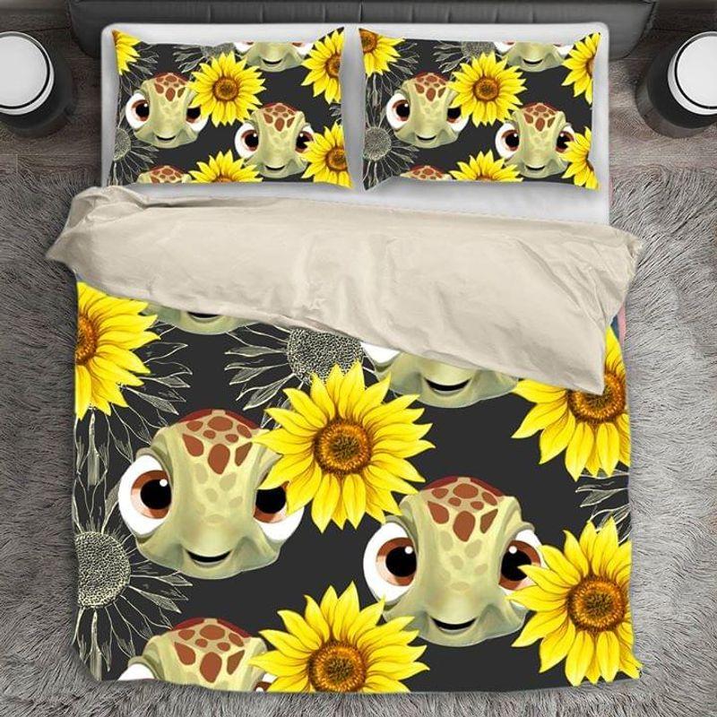 Baby Turtle Sunflowers Happy Hippie Day World Turtle Day Bedroom Decor