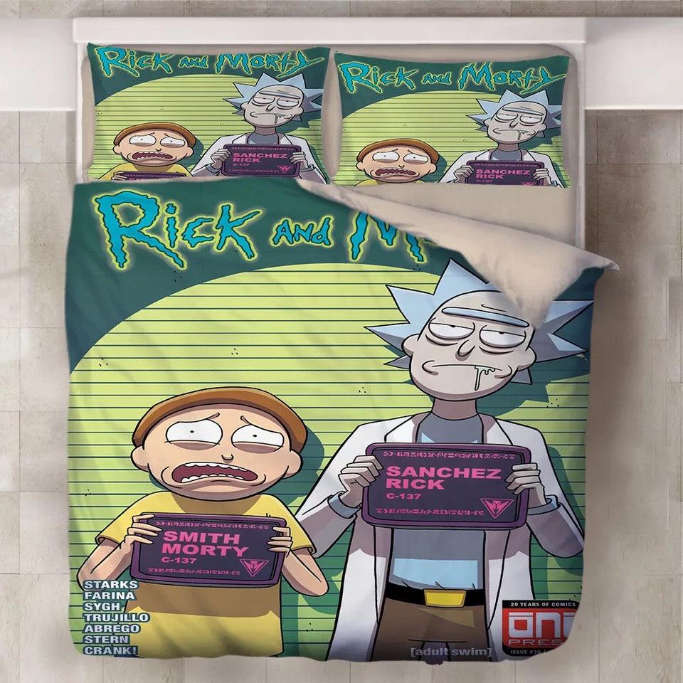 Rick And Morty  #8 Duvet Cover Quilt Cover Pillowcase Bedding Set Bed Home Decor