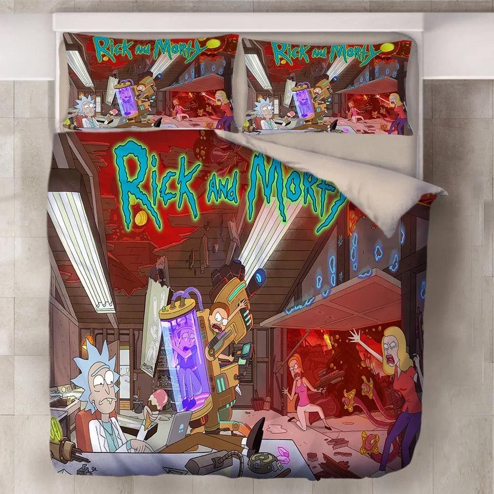 Rick And Morty  #5 Duvet Cover Quilt Cover Pillowcase Bedding Set Bed