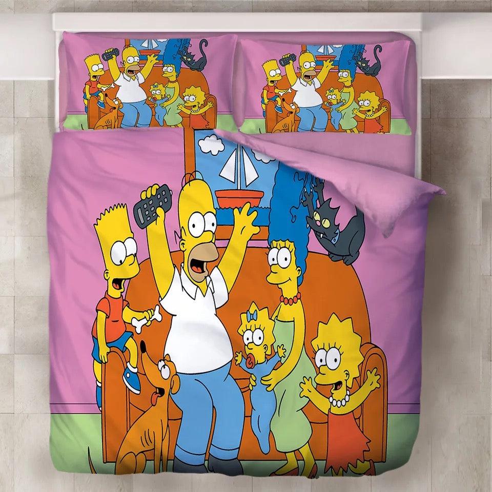 Anime The Simpsons Homer J. Simpson  #6 Duvet Cover Quilt Cover Pillowcase Bedding Set Bed Home Decor