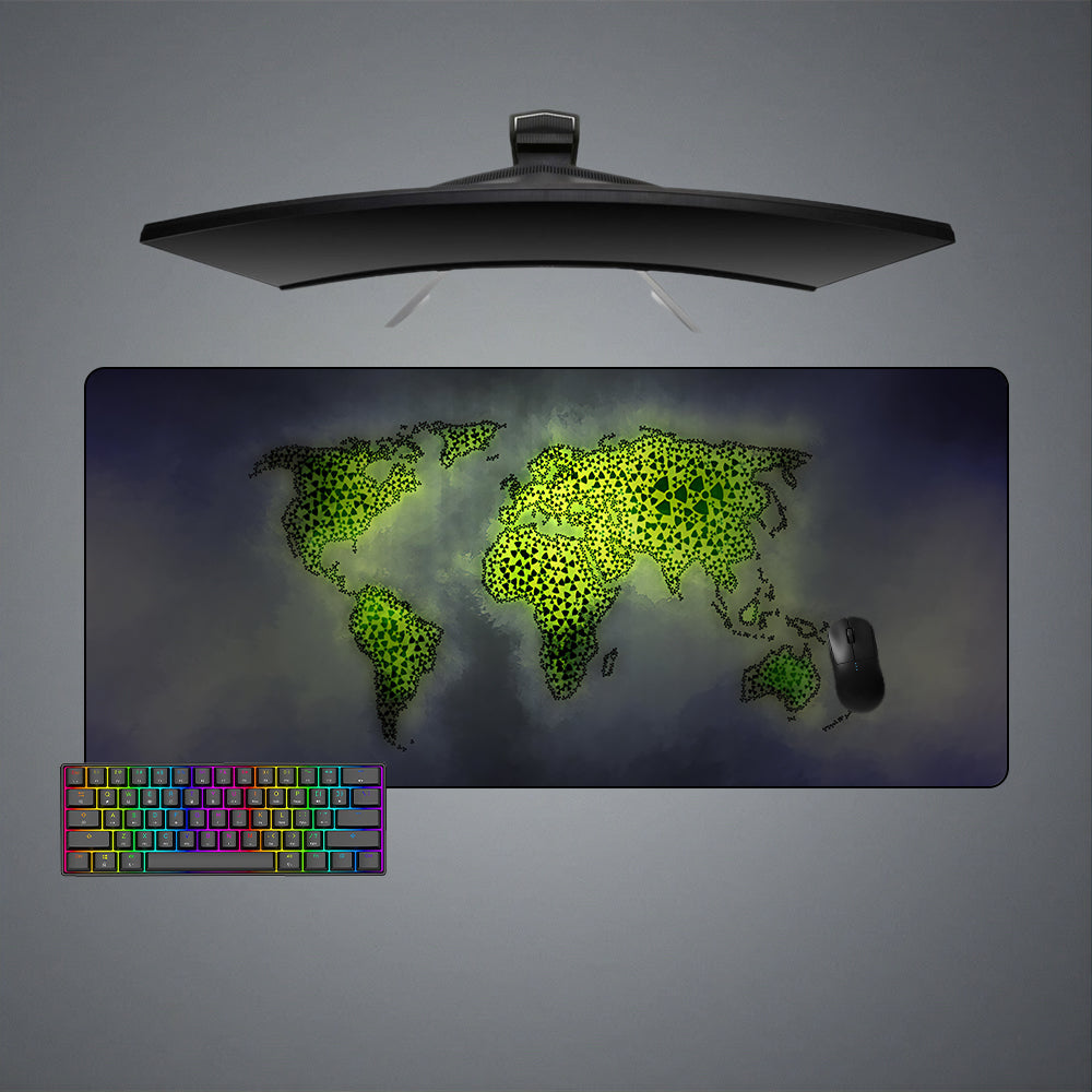 Allleftout Nuclear World Design Gaming Mouse Pad, Computer Desk Mat