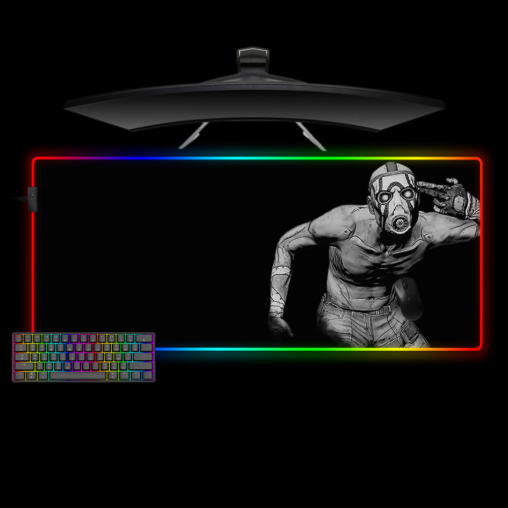 Allleftout Borderlands Psycho Design Rgb Gaming Mouse Pad, Computer Desk Mat