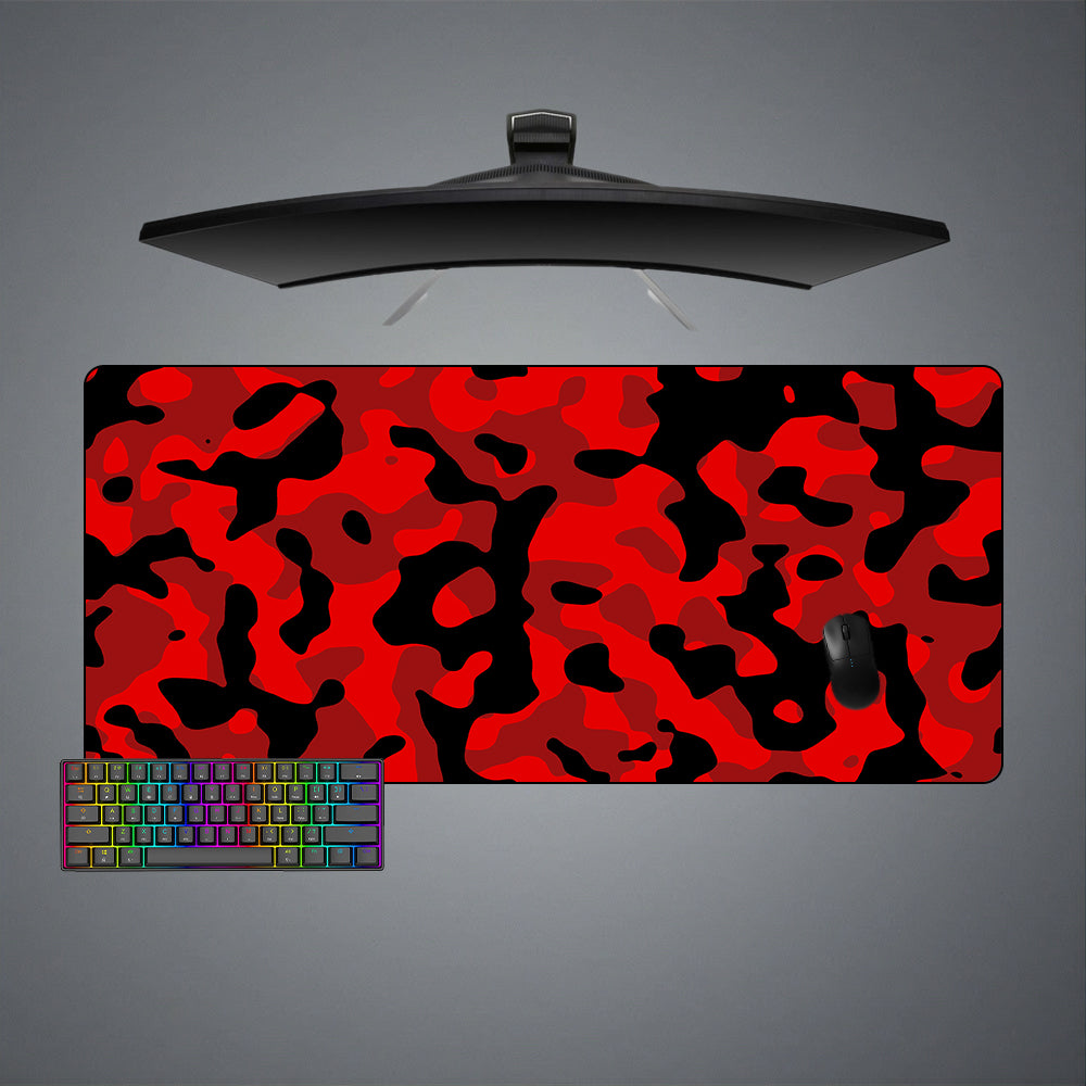 Allleftout Red And Black Camouflage Design Gaming Mouse Pad, Computer Desk Mat