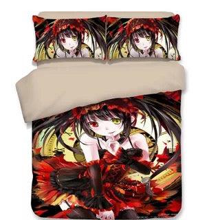 Date A Live Tokisaki Kurumi Nightmare  #1 Duvet Cover Quilt Cover Pillowcase Bedding Set Bed Home Decor