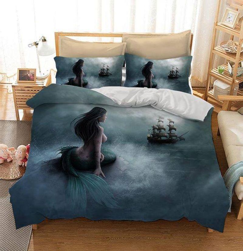 Beautiful Mermaid Ocean Storm Bedding Set Mermaid Lovers Home Decor