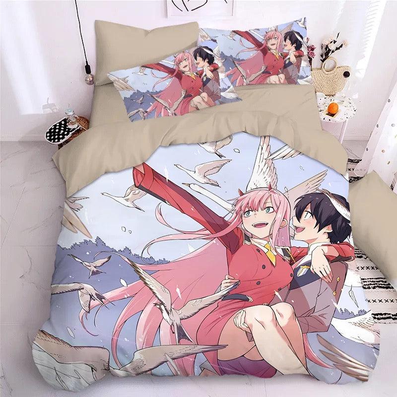 Darling In The Franxx Hiro Zero Two Ichigo  #9 Duvet Cover Quilt Cover Pillowcase Bedding Set Bed Home Decor