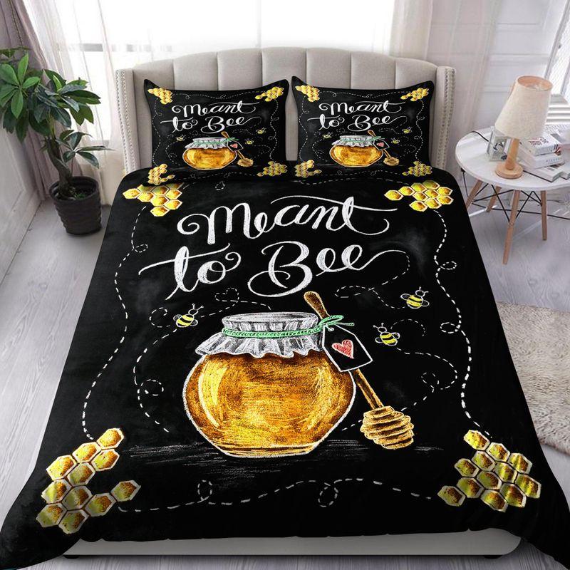 Meant To Bee Honey Bedding Set Bee Honey Sweety Bedding Set Lover Gift