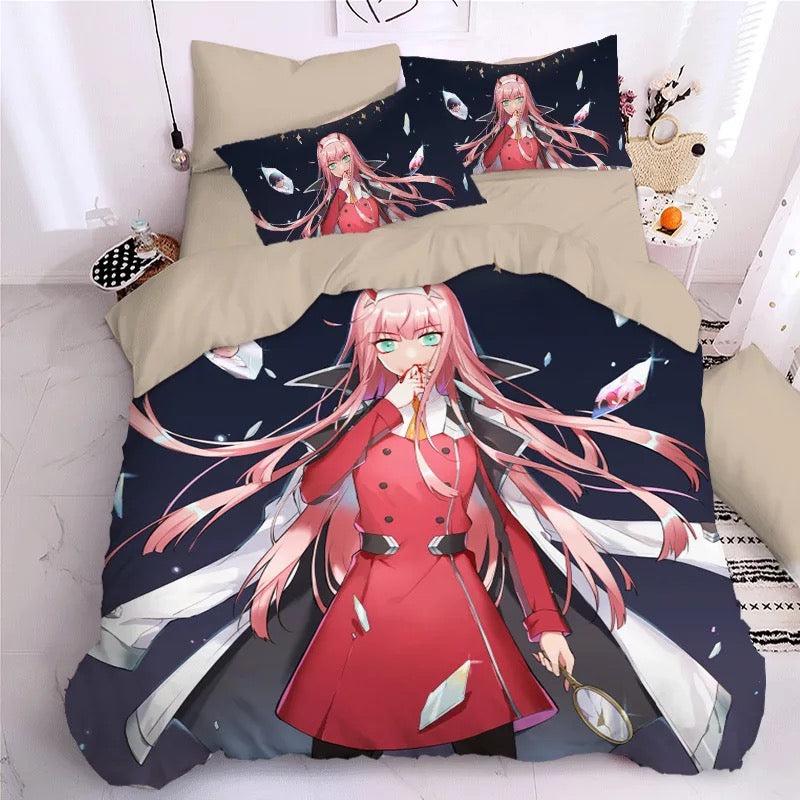 Darling In The Franxx Hiro Zero Two Ichigo  #10 Duvet Cover Quilt Cover Pillowcase Bedding Set Bed Home Decor
