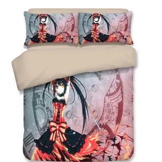 Date A Live Tokisaki Kurumi Nightmare  #2 Duvet Cover Quilt Cover Pillowcase Bedding Set Bed Home Decor