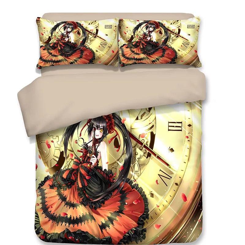 Date A Live Tokisaki Kurumi Nightmare  #3 Duvet Cover Quilt Cover Pillowcase Bedding Set Bed Home Decor