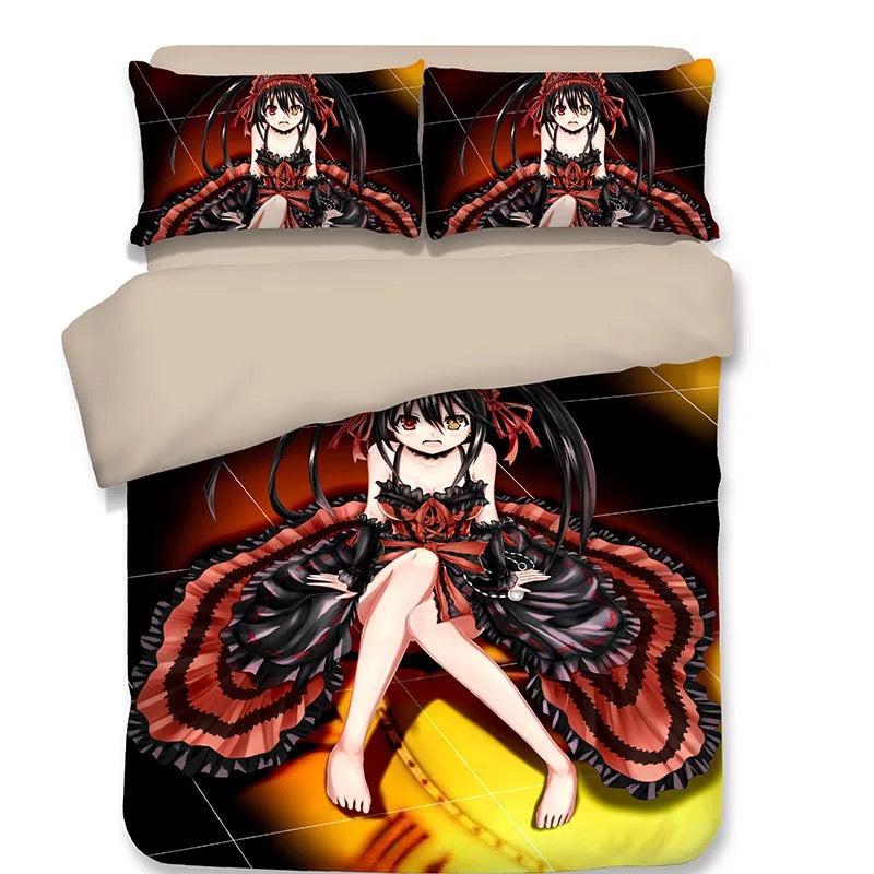 Date A Live Tokisaki Kurumi Nightmare  #7 Duvet Cover Quilt Cover Pillowcase Bedding Set Bed Home Decor