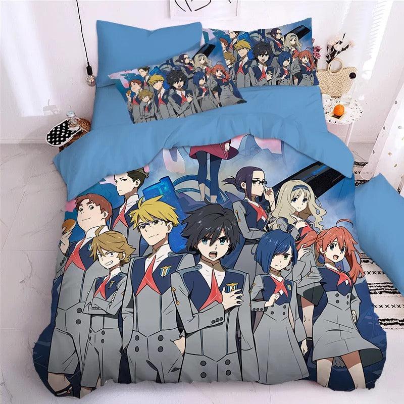Darling In The Franxx Hiro Zero Two Ichigo  #17 Duvet Cover Quilt Cover Pillowcase Bedding Set Bed Home Decor