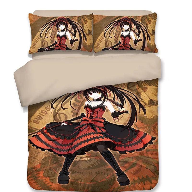 Date A Live Tokisaki Kurumi Nightmare  #8 Duvet Cover Quilt Cover Pillowcase Bedding Set Bed Home Decor
