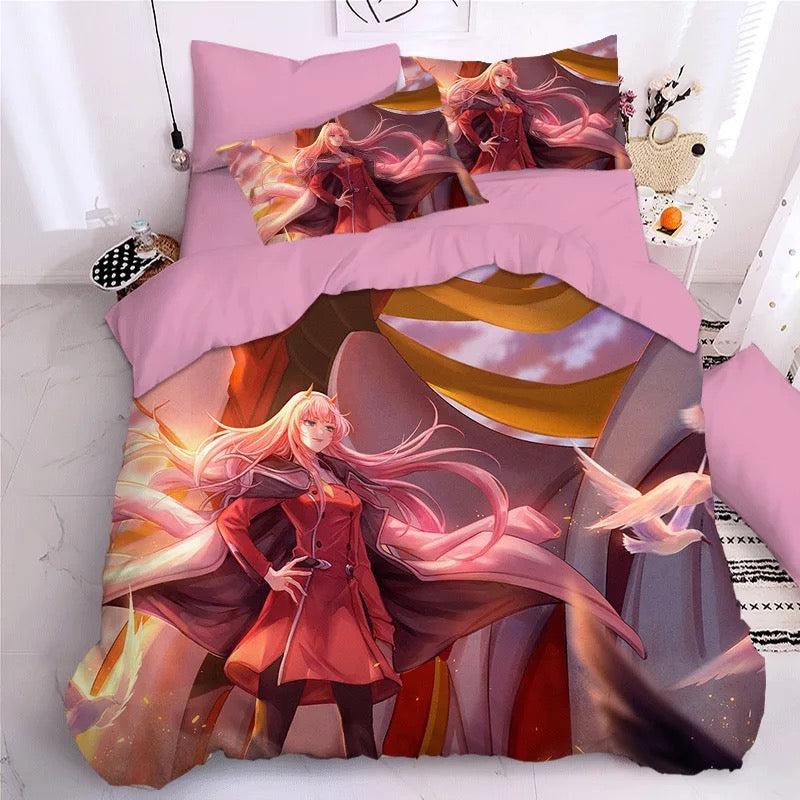 Darling In The Franxx Hiro Zero Two Ichigo  #22 Duvet Cover Quilt Cover Pillowcase Bedding Set Bed Home Decor