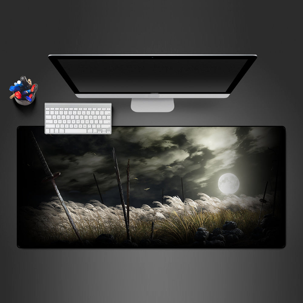 Allleftout Silvergrass Field Design Gaming Mouse Pad, Computer Desk Mat