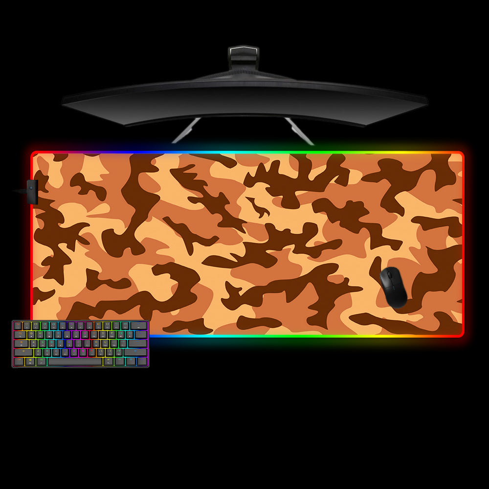Allleftout Desert Camouflage Design Rgb Gaming Mouse Pad, Computer Desk Mat