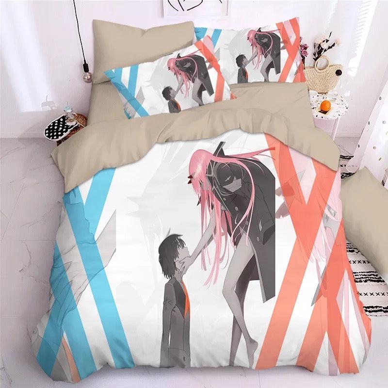 Darling In The Franxx Hiro Zero Two Ichigo  #24 Duvet Cover Quilt Cover Pillowcase Bedding Set Bed Home Decor