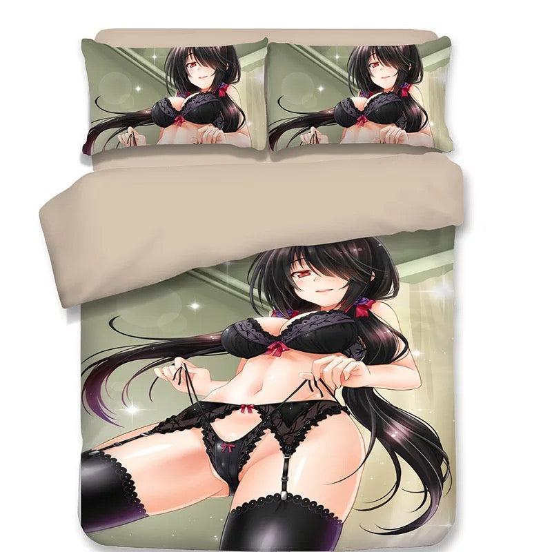 Date A Live Tokisaki Kurumi Nightmare  #12 Duvet Cover Quilt Cover Pillowcase Bedding Set Bed Home Decor