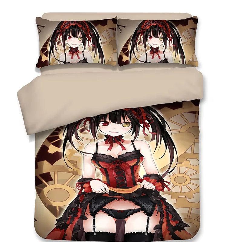 Date A Live Tokisaki Kurumi Nightmare  #11 Duvet Cover Quilt Cover Pillowcase Bedding Set Bed Home Decor
