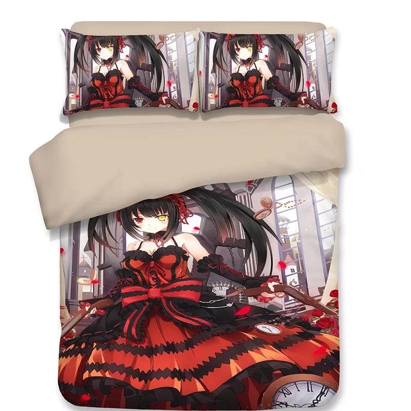 Date A Live Tokisaki Kurumi Nightmare  #14 Duvet Cover Quilt Cover Pillowcase Bedding Set Bed Home Decor